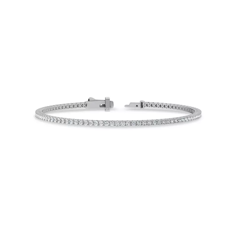 14K White Gold Four-Prong Lab Diamond Tennis Bracelet (2 ct. tw.)