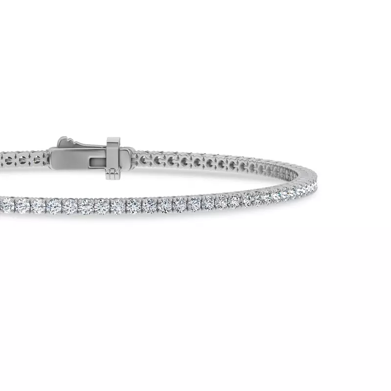 14K White Gold Four-Prong Lab Diamond Tennis Bracelet (2 ct. tw.)