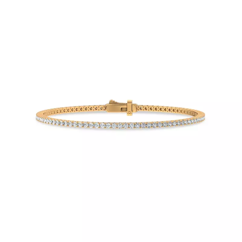 14K Yellow Gold Four-Prong Lab Diamond Tennis Bracelet (2 ct. tw.)