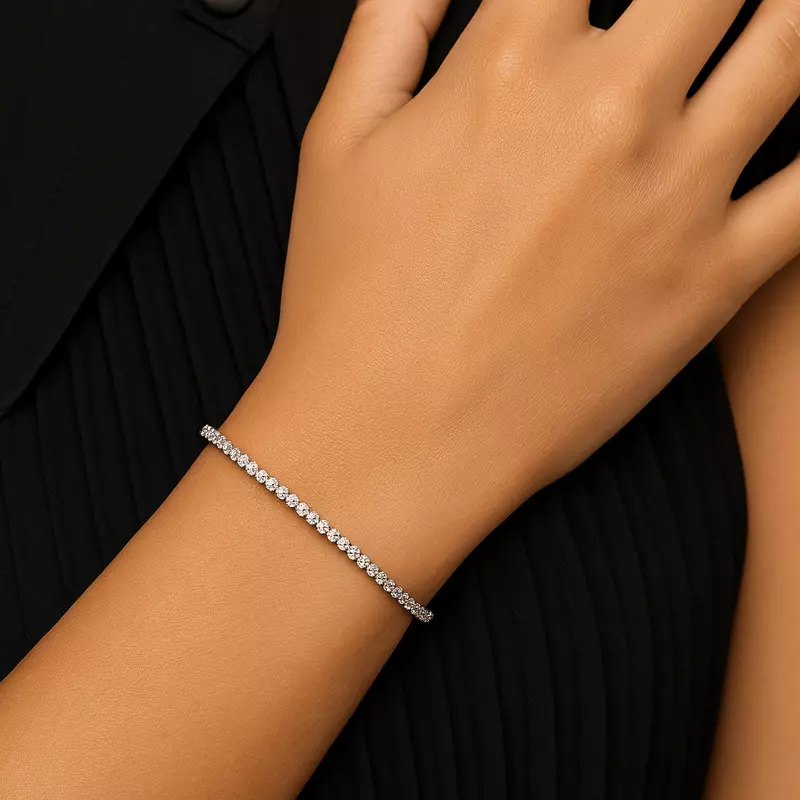 14K Yellow Gold Four-Prong Lab Diamond Tennis Bracelet (2 ct. tw.)