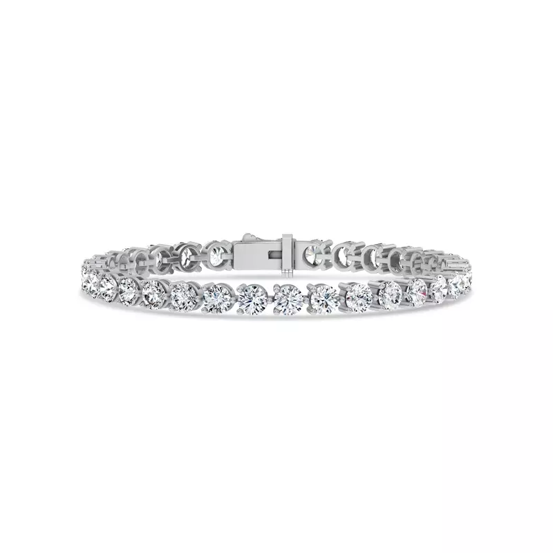 14K White Gold Three-Prong Lab Diamond Tennis Bracelet (11 ct. tw.) - 7.5 In.