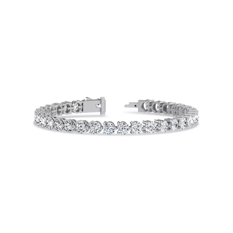 Platinum Three-Prong Lab Diamond Tennis Bracelet (11 ct. tw.) - 7.5 In.