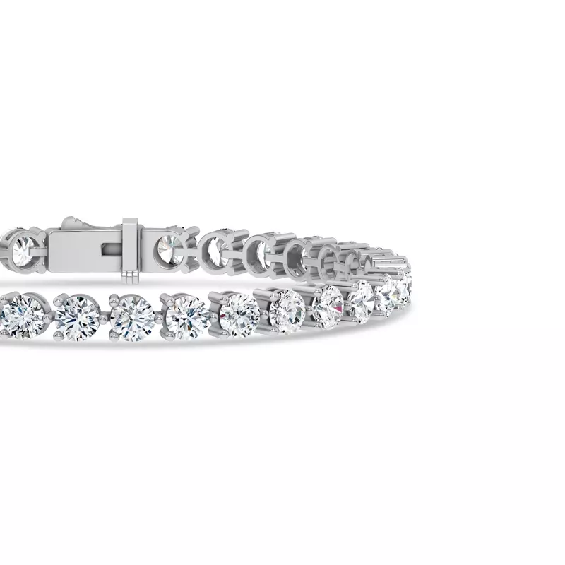 Platinum Three-Prong Lab Diamond Tennis Bracelet (11 ct. tw.) - 7.5 In.