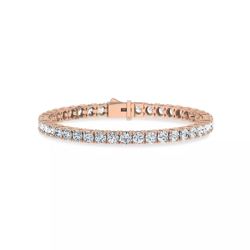 14K Rose Gold Four-Prong Lab Diamond Tennis Bracelet (11 ct. tw.)