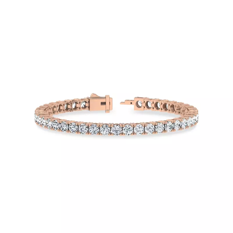 14K Rose Gold Four-Prong Lab Diamond Tennis Bracelet (11 ct. tw.)