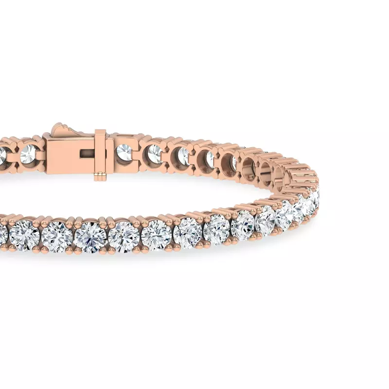14K Rose Gold Four-Prong Lab Diamond Tennis Bracelet (11 ct. tw.)
