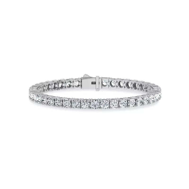 14K White Gold Four-Prong Lab Diamond Tennis Bracelet (11 ct. tw.)