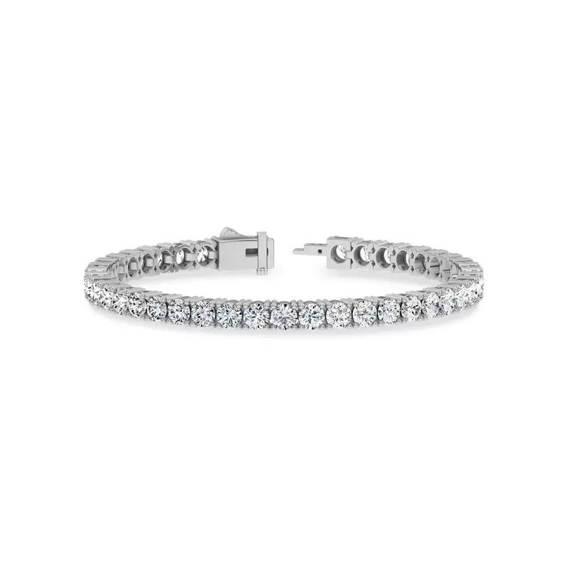 14K White Gold Four-Prong Lab Diamond Tennis Bracelet (11 ct. tw.)