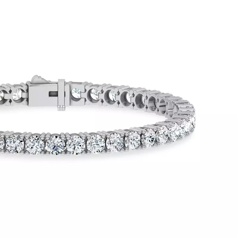 14K White Gold Four-Prong Lab Diamond Tennis Bracelet (11 ct. tw.)