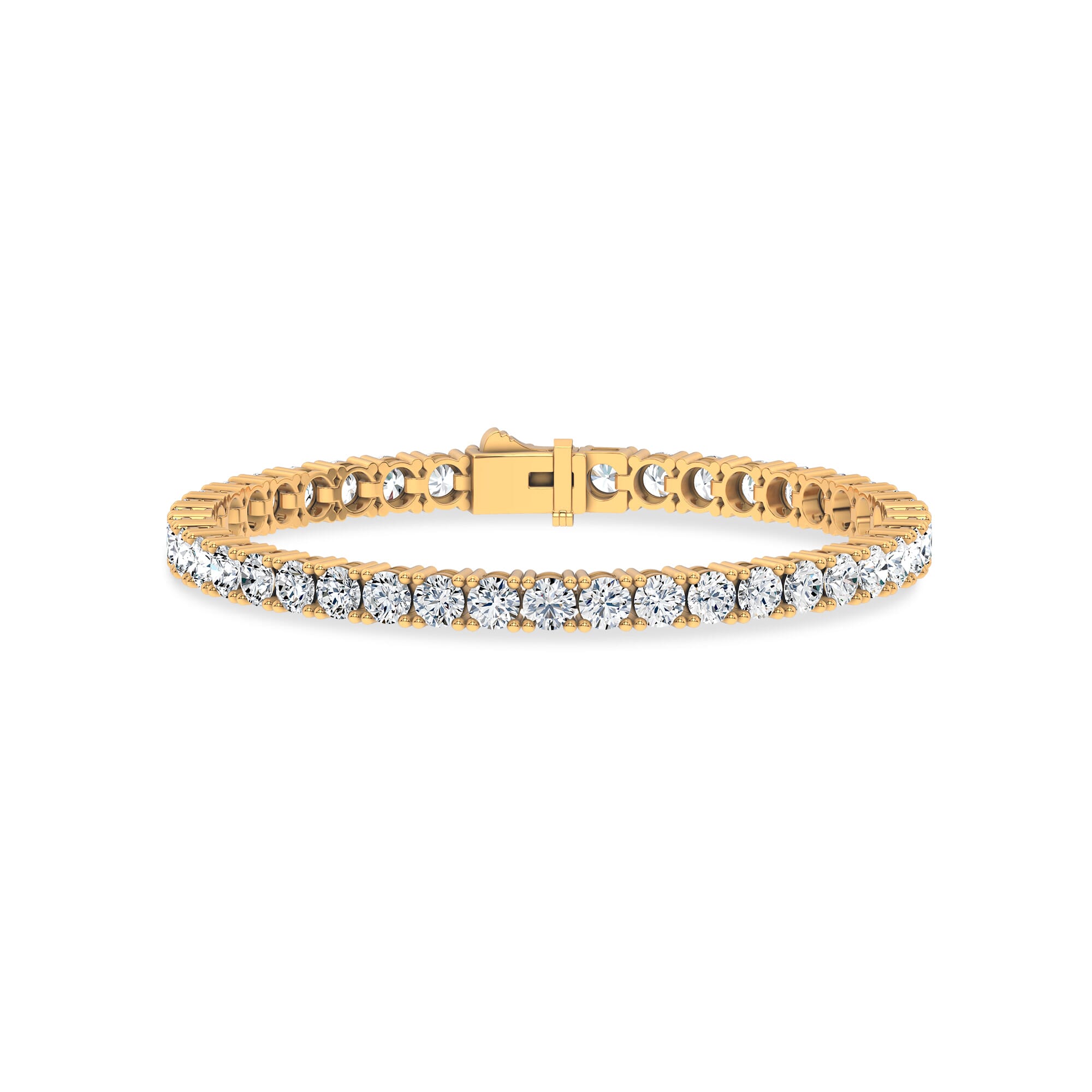 14K Yellow Gold Four-Prong Lab Diamond Tennis Bracelet (11 ct. tw.)