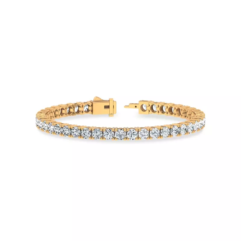 14K Yellow Gold Four-Prong Lab Diamond Tennis Bracelet (11 cttw.)