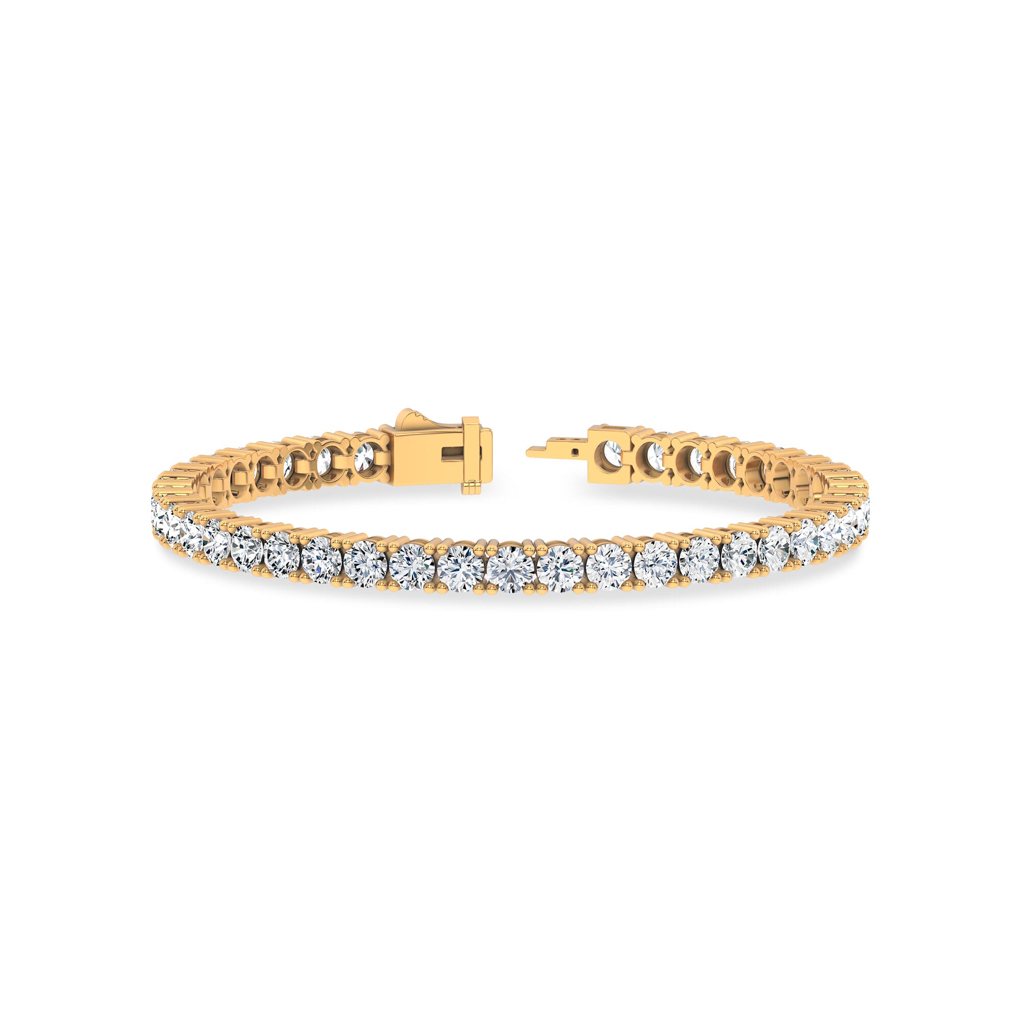 14K Yellow Gold Four-Prong Lab Diamond Tennis Bracelet (11 ct. tw.)