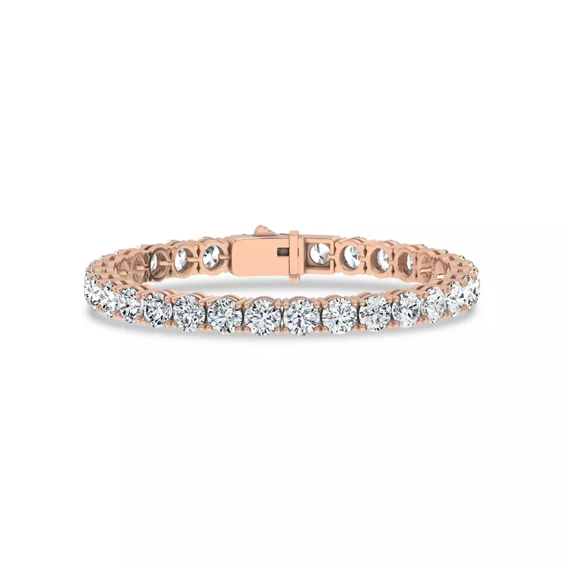 14K Rose Gold Four-Prong Lab Diamond Tennis Bracelet (20 ct. tw.) - 6.5 In.