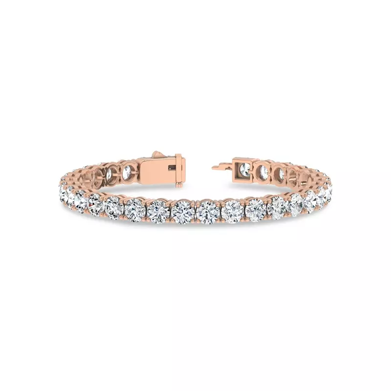 14K Rose Gold Four-Prong Lab Diamond Tennis Bracelet (20 ct. tw.) - 6.5 In.