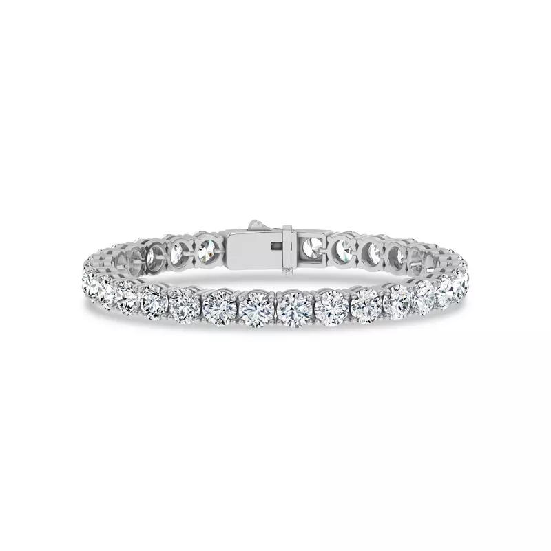 14K White Gold Four-Prong Lab Diamond Tennis Bracelet (20 ct. tw.) - 6.5 In.