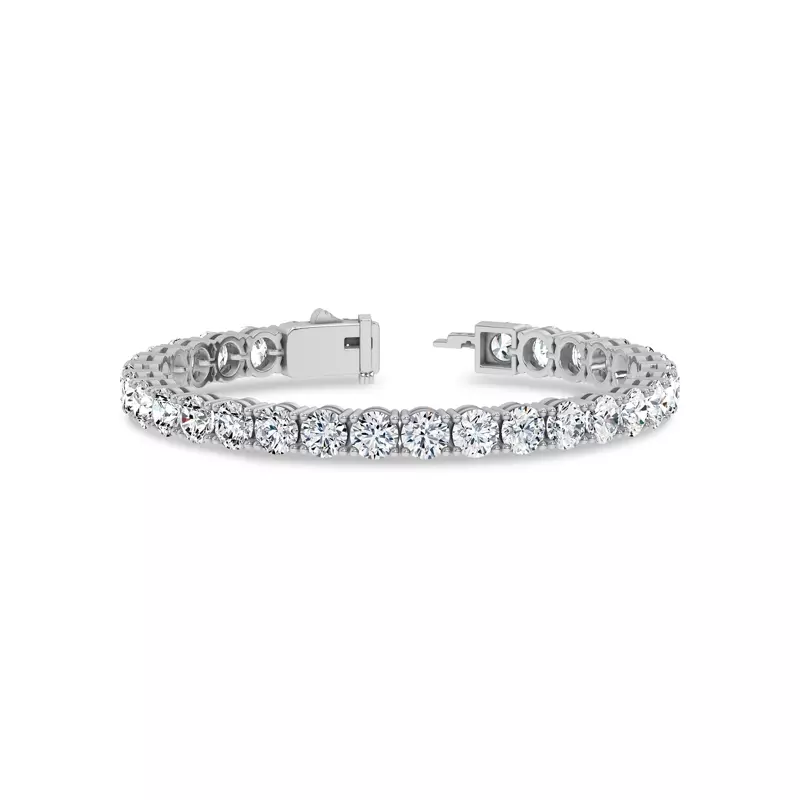 14K White Gold Four-Prong Lab Diamond Tennis Bracelet (20 ct. tw.) - 6.5 In.