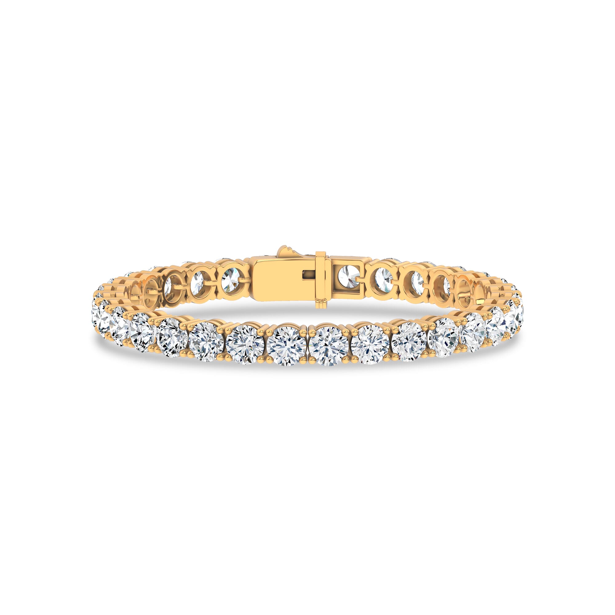 14K Yellow Gold Four-Prong Lab Diamond Tennis Bracelet (20 ct. tw.) - 7.5 In.