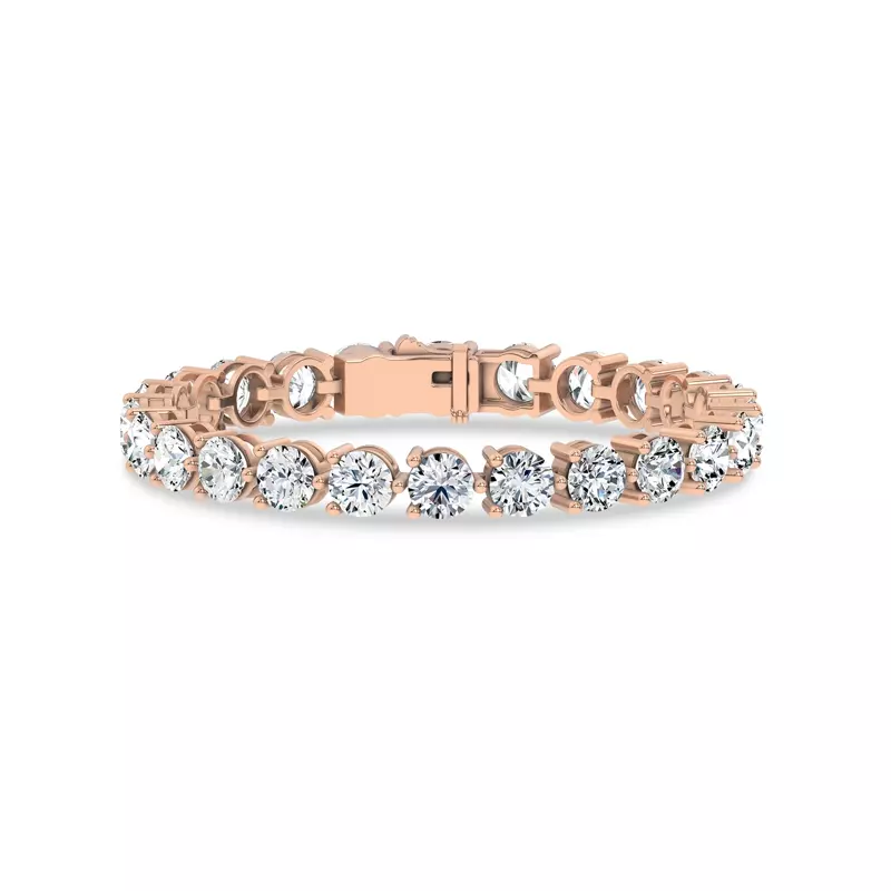 14K Rose Gold Three-Prong Lab Diamond Tennis Bracelet (20 ct. tw.) - 6.5 In.