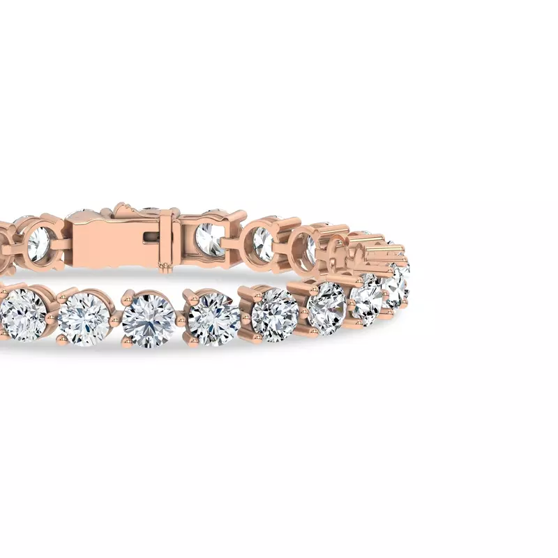 14K Rose Gold Three-Prong Lab Diamond Tennis Bracelet (20 ct. tw.) - 7.5 In.