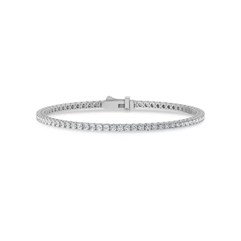 14K White Gold Four-Prong Lab Diamond Tennis Bracelet (3 ct. tw.)