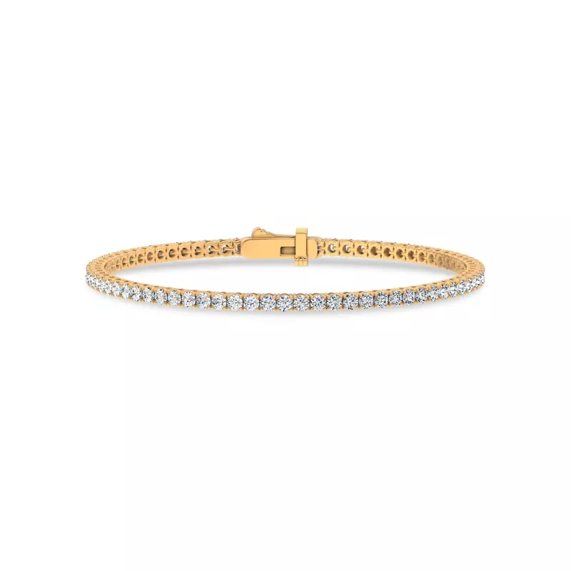 14K Yellow Gold Four-Prong Lab Diamond Tennis Bracelet (3 ct. tw.)