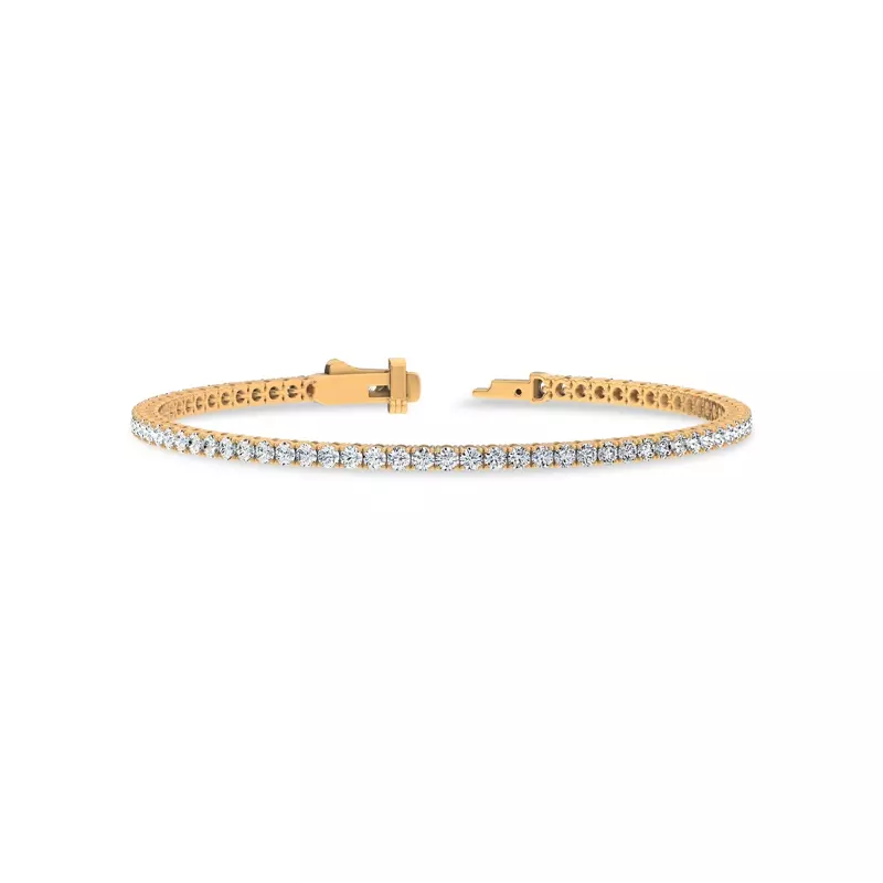 14K Yellow Gold Four-Prong Lab Diamond Tennis Bracelet (3 ct. tw.)