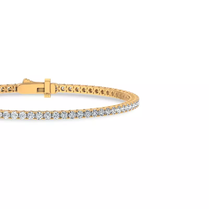 14K Yellow Gold Four-Prong Lab Diamond Tennis Bracelet (3 ct. tw.)