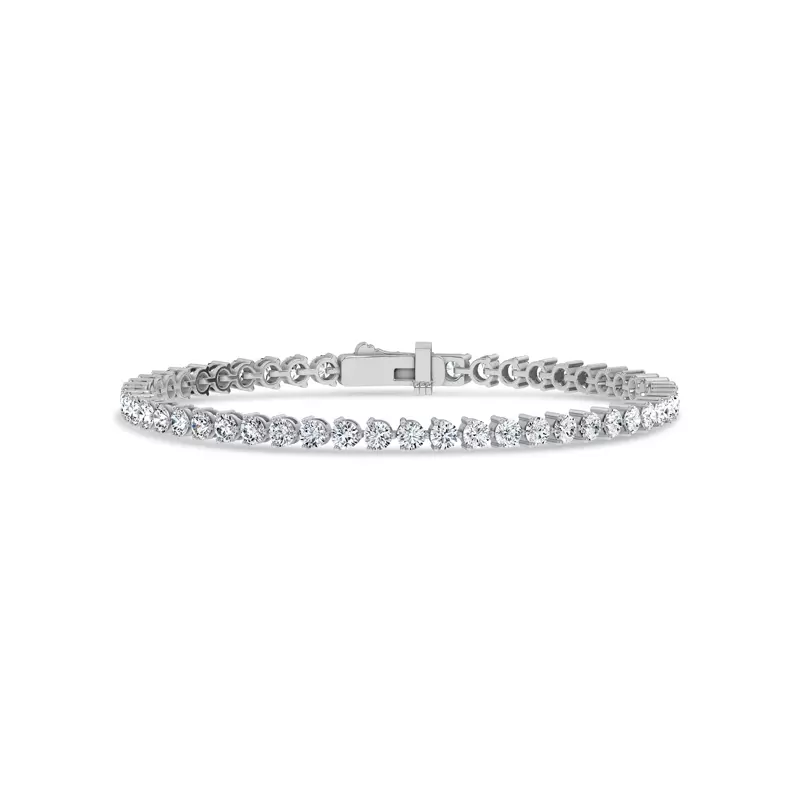 14K White Gold Three-Prong Lab Diamond Tennis Bracelet (4 ct. tw.)