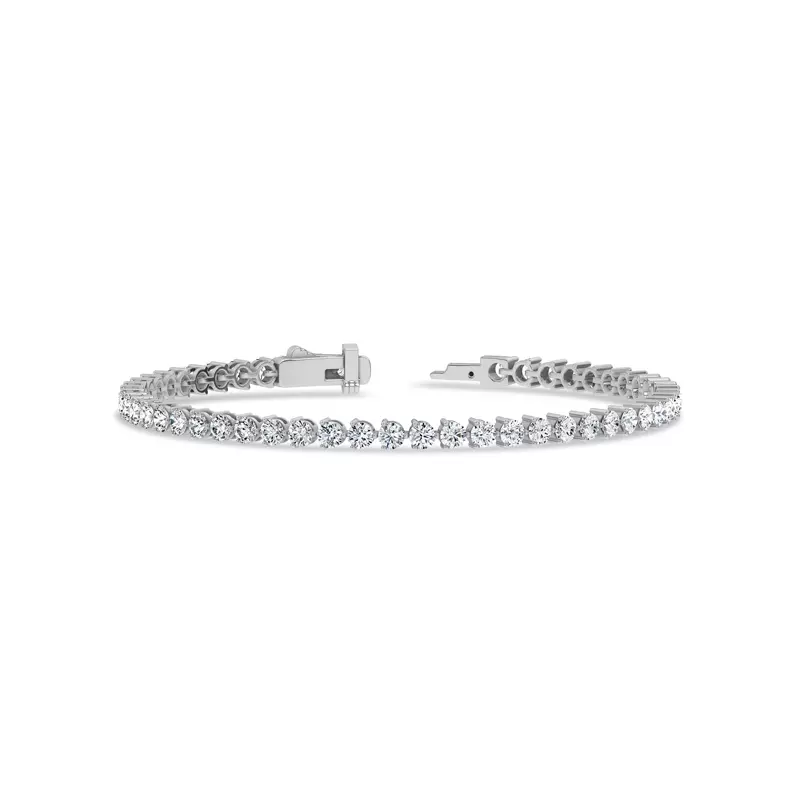 14K White Gold Three-Prong Lab Diamond Tennis Bracelet (4 ct. tw.)