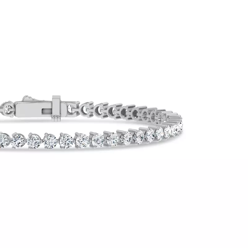 14K White Gold Three-Prong Lab Diamond Tennis Bracelet (4 ct. tw.)