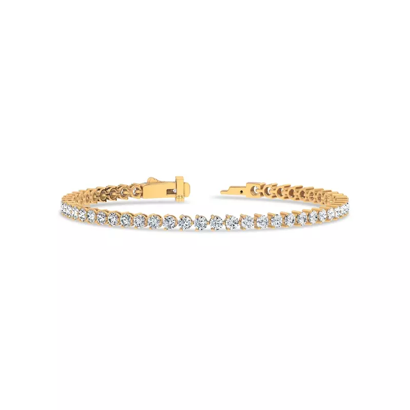 14K Yellow Gold Three-Prong Lab Diamond Tennis Bracelet (4 ct. tw.)