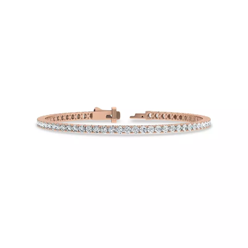 14K Rose Gold Four-Prong Lab Diamond Tennis Bracelet (4 ct. tw.)