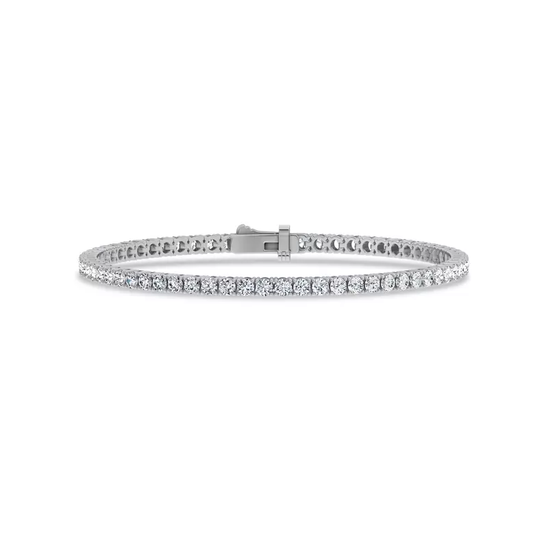 14K White Gold Four-Prong Lab Diamond Tennis Bracelet (4 ct. tw.)