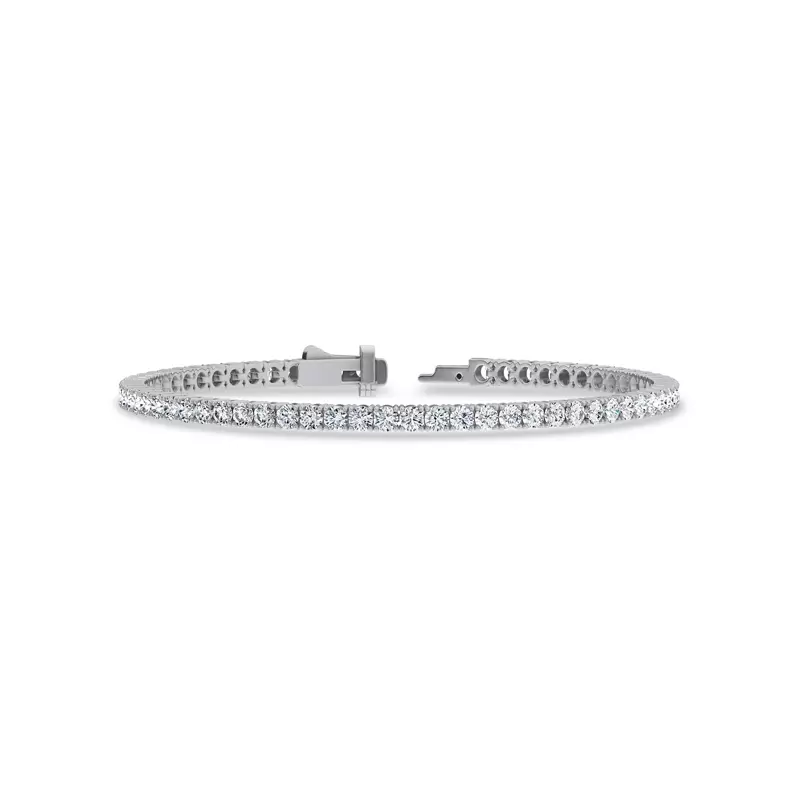 14K White Gold Four-Prong Lab Diamond Tennis Bracelet (4 ct. tw.)