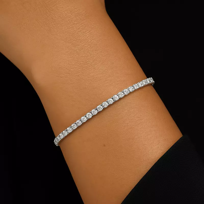 14K White Gold Four-Prong Lab Diamond Tennis Bracelet (4 ct. tw.)