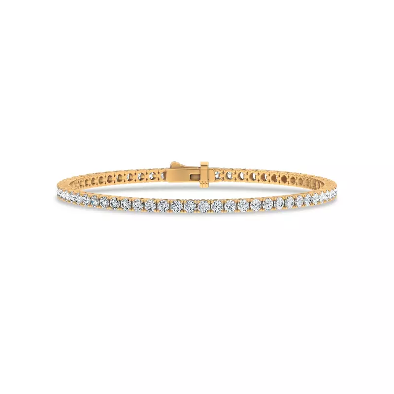 14K Yellow Gold Four-Prong Lab Diamond Tennis Bracelet (4 ct. tw.)