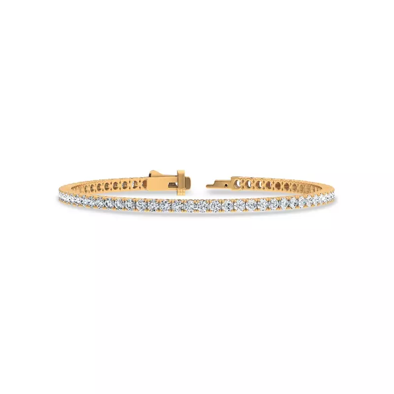 14K Yellow Gold Four-Prong Lab Diamond Tennis Bracelet (4 ct. tw.)