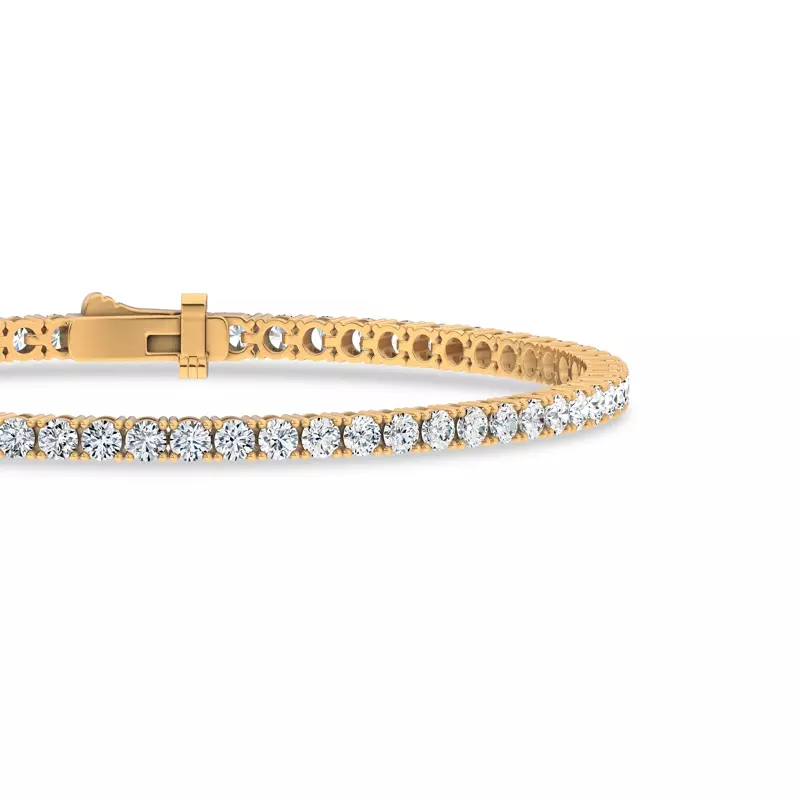 14K Yellow Gold Four-Prong Lab Diamond Tennis Bracelet (4 ct. tw.)