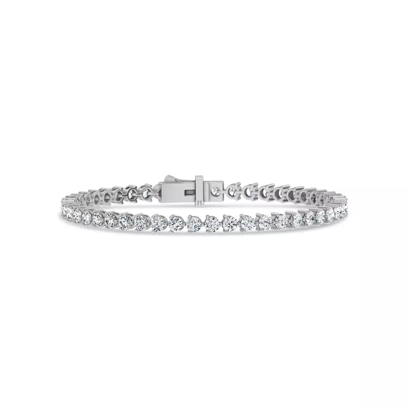 14K White Gold Three-Prong Lab Diamond Tennis Bracelet (5 ct. tw.) - 7.5 In.