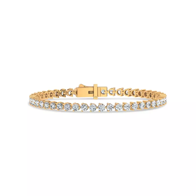 14K Yellow Gold Three-Prong Lab Diamond Tennis Bracelet (5 ct. tw.)