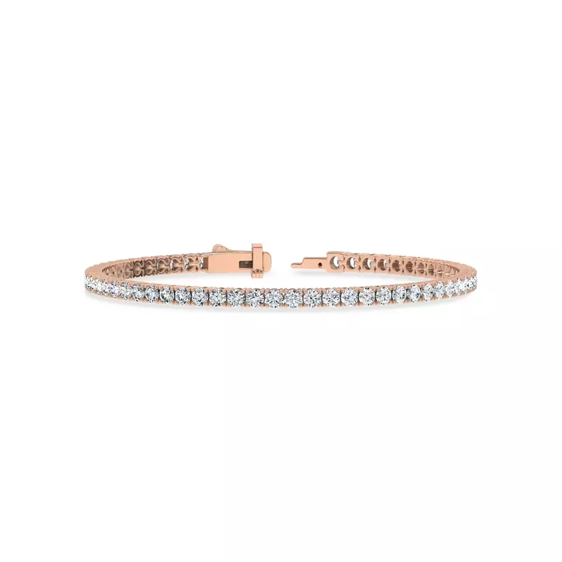 14K Rose Gold Four-Prong Lab Diamond Tennis Bracelet (5 ct. tw.)