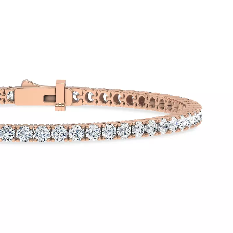 14K Rose Gold Four-Prong Lab Diamond Tennis Bracelet (5 ct. tw.)