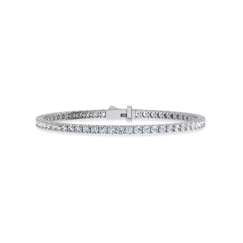 14K White Gold Four-Prong Lab Diamond Tennis Bracelet (5 ct. tw.) - 7.5 In.