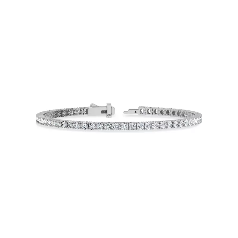 14K White Gold Four-Prong Lab Diamond Tennis Bracelet (5 ct. tw.) - 7.5 In.