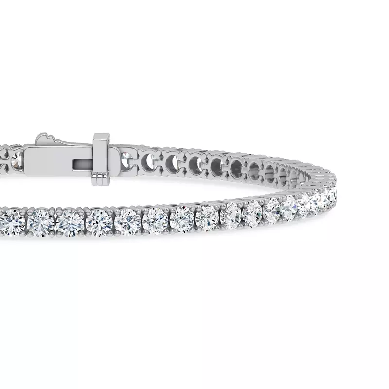 14K White Gold Four-Prong Lab Diamond Tennis Bracelet (5 ct. tw.) - 7.5 In.