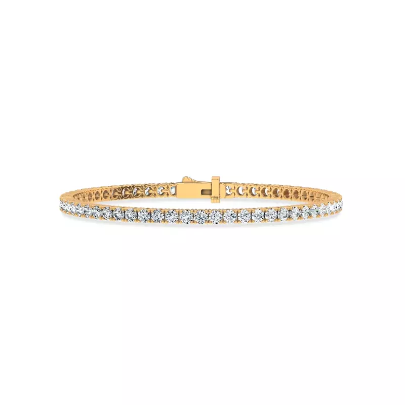 14K Yellow Gold Four-Prong Lab Diamond Tennis Bracelet (5 ct. tw.)