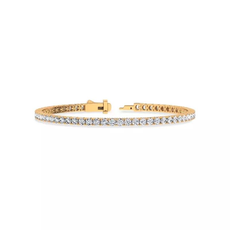 14K Yellow Gold Four-Prong Lab Diamond Tennis Bracelet (5 ct. tw.)