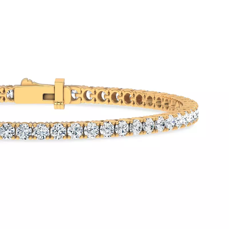 14K Yellow Gold Four-Prong Lab Diamond Tennis Bracelet (5 ct. tw.)