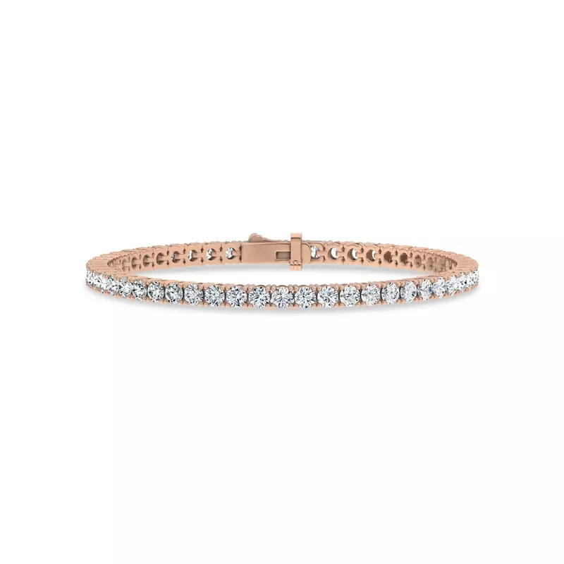 14K Rose Gold Four-Prong Lab Diamond Tennis Bracelet (6 ct. tw.)