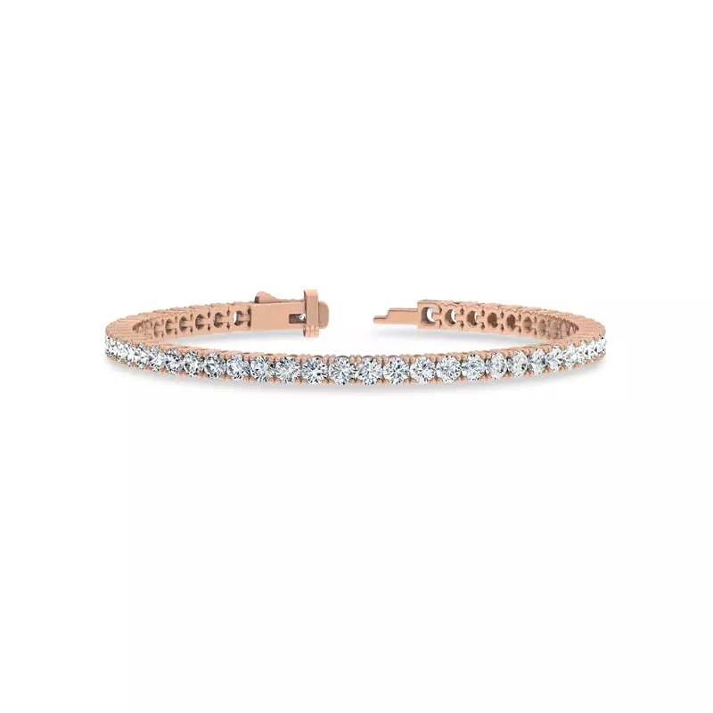 14K Rose Gold Four-Prong Lab Diamond Tennis Bracelet (6 ct. tw.)